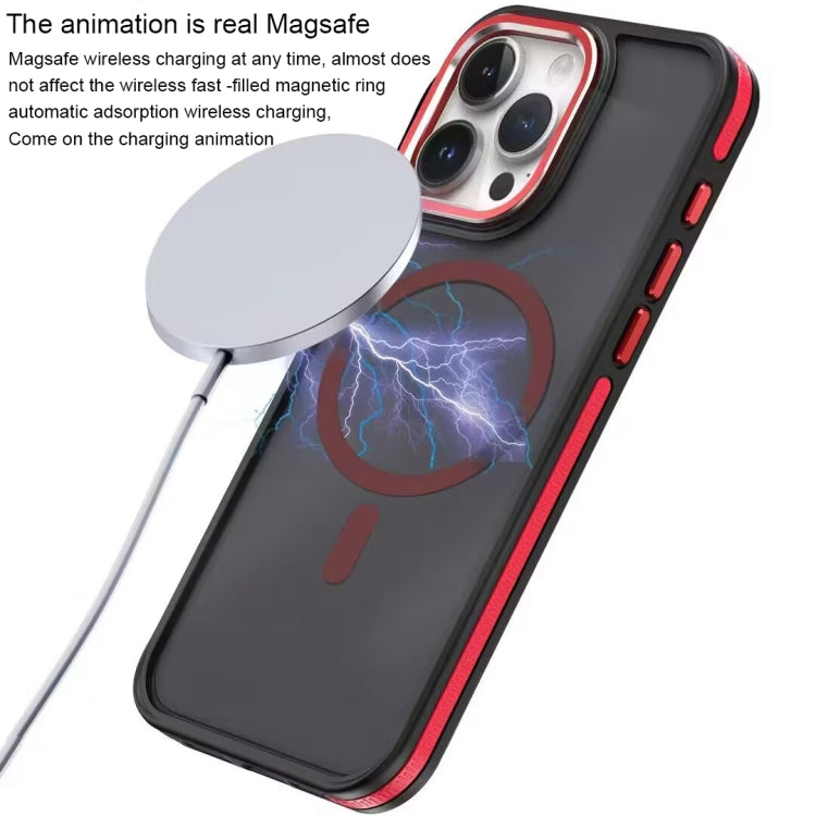 For iPhone 14 Pro Two-color Frosted MagSafe Magnetic Phone Case(Red) - iPhone 14 Pro Cases by PMC Jewellery | Online Shopping South Africa | PMC Jewellery