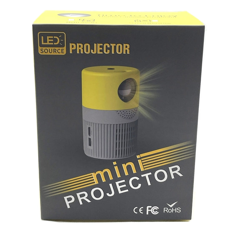 T400 3000 Lumens LED Mini Projector Support Wifi Screen Mirroring, Plug Type:AU Plug(Grey Yellow) - Mini Projector by PMC Jewellery | Online Shopping South Africa | PMC Jewellery | Buy Now Pay Later Mobicred