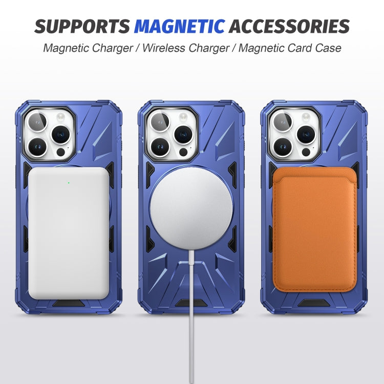 For iPhone 15 Pro Max MagSafe Magnetic Shockproof Phone Case with Ring Holder(Navy Blue) - iPhone 15 Pro Max Cases by PMC Jewellery | Online Shopping South Africa | PMC Jewellery