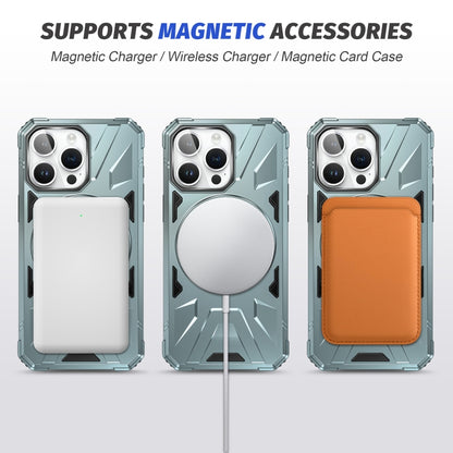 For iPhone 14/13 MagSafe Magnetic Shockproof Phone Case with Ring Holder(Green) - iPhone 14 Cases by PMC Jewellery | Online Shopping South Africa | PMC Jewellery