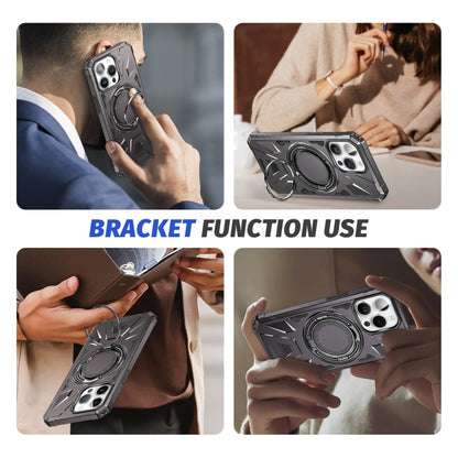 For iPhone 13 Pro MagSafe Magnetic Shockproof Phone Case with Ring Holder(Dark Grey) - iPhone 13 Pro Cases by PMC Jewellery | Online Shopping South Africa | PMC Jewellery