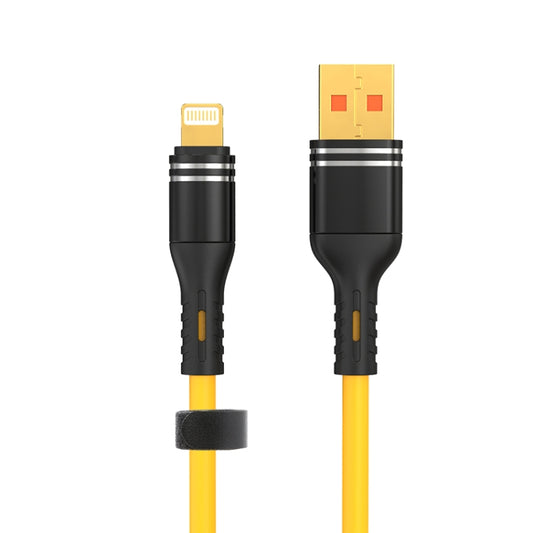 USB to 8 Pin Liquid Silicone Charging Data Cable, Length: 1.2m(Yellow) - Normal Style Cable by PMC Jewellery | Online Shopping South Africa | PMC Jewellery | Buy Now Pay Later Mobicred