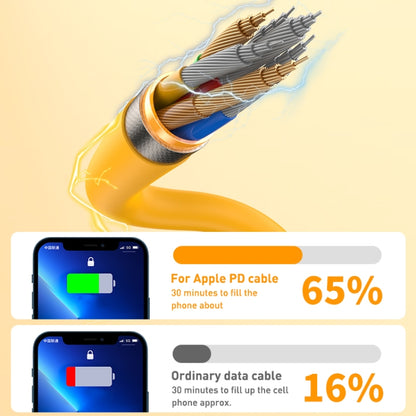 USB-C / Type-C to 8 Pin Liquid Silicone Charging Data Cable, Length: 1.2m(Yellow) - 2 in 1 Cable by PMC Jewellery | Online Shopping South Africa | PMC Jewellery | Buy Now Pay Later Mobicred