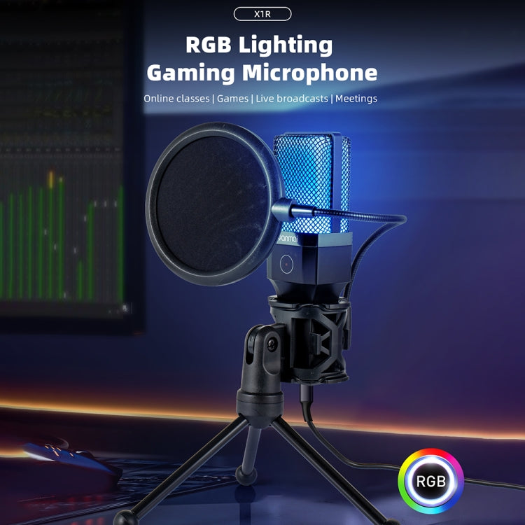 Yanmai X1R E-Sports Gaming Desktop Microphone with RGB Light & Blowout Net - Microphone by Yanmai | Online Shopping South Africa | PMC Jewellery | Buy Now Pay Later Mobicred