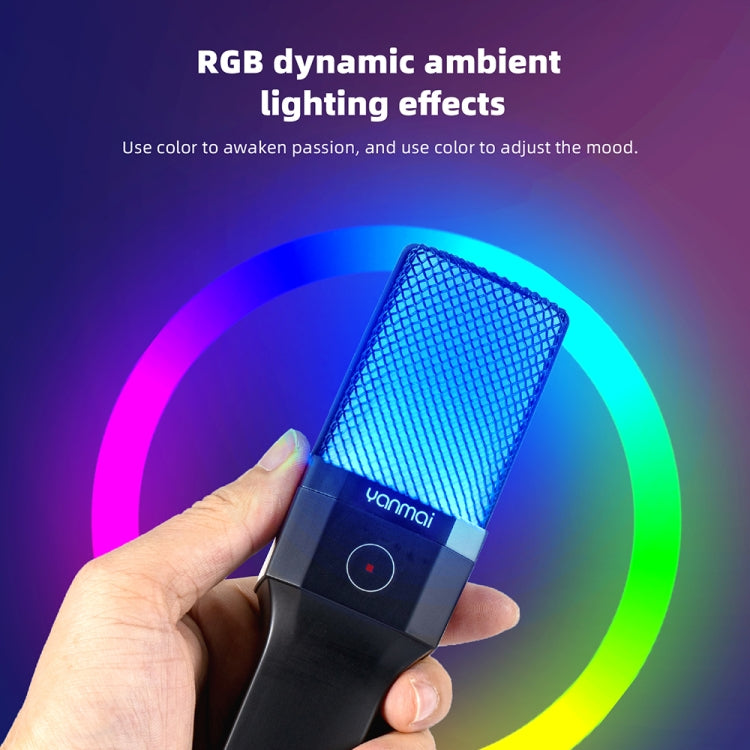 Yanmai X1R E-Sports Gaming Desktop Microphone with RGB Light & Blowout Net - Microphone by Yanmai | Online Shopping South Africa | PMC Jewellery | Buy Now Pay Later Mobicred