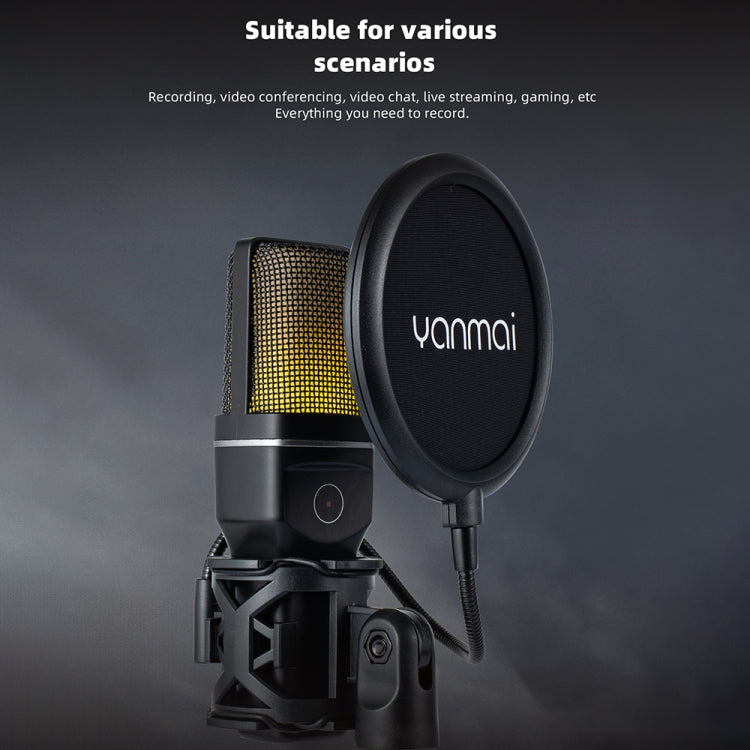 Yanmai SF-777W 2.4G Wireless Gaming Desktop Microphone with RGB Light & Blowout Net - Microphone by Yanmai | Online Shopping South Africa | PMC Jewellery | Buy Now Pay Later Mobicred