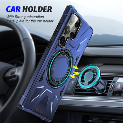 For Samsung Galaxy S24+ 5G MagSafe Magnetic Shockproof Phone Case with Ring Holder(Navy Blue) - Galaxy S24+ 5G Cases by PMC Jewellery | Online Shopping South Africa | PMC Jewellery