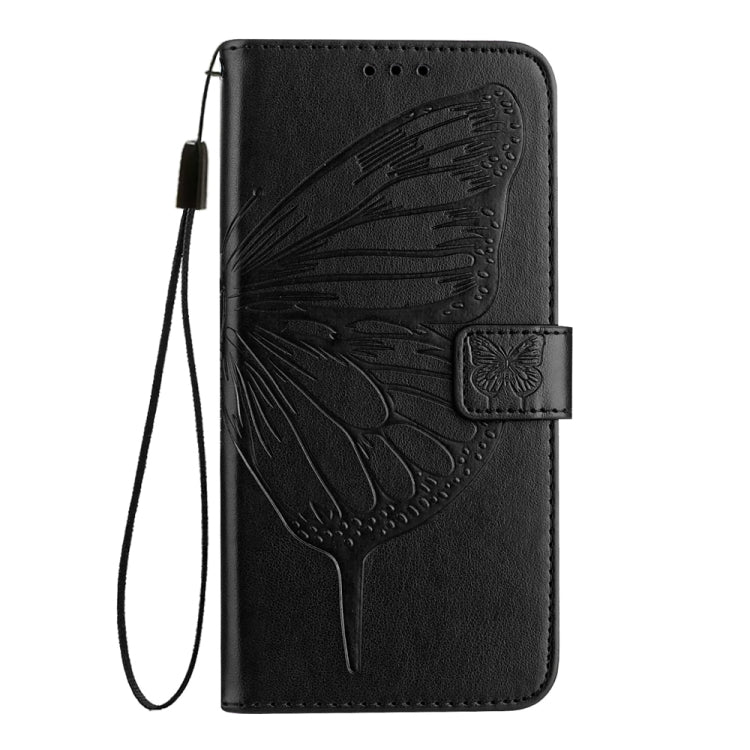 For Huawei Pura 70 Embossed Butterfly Leather Phone Case(Black) - Huawei Cases by PMC Jewellery | Online Shopping South Africa | PMC Jewellery | Buy Now Pay Later Mobicred