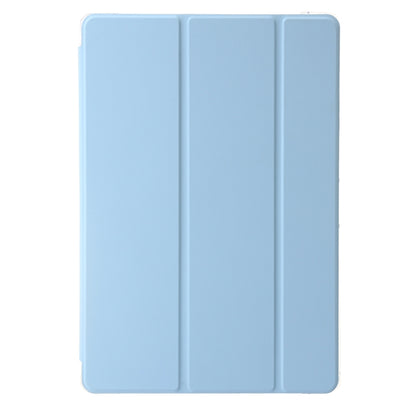 For Samsung Galaxy Tab S9 3-Fold Clear Acrylic Leather Tablet Case(Ice Blue) - Galaxy Tab S9 Cases by PMC Jewellery | Online Shopping South Africa | PMC Jewellery | Buy Now Pay Later Mobicred