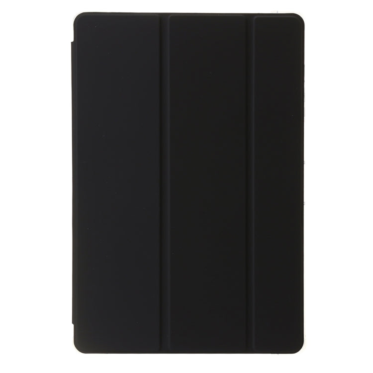 For Samsung Galaxy Tab S9 3-Fold Clear Acrylic Leather Tablet Case(Black) - Galaxy Tab S9 Cases by PMC Jewellery | Online Shopping South Africa | PMC Jewellery | Buy Now Pay Later Mobicred