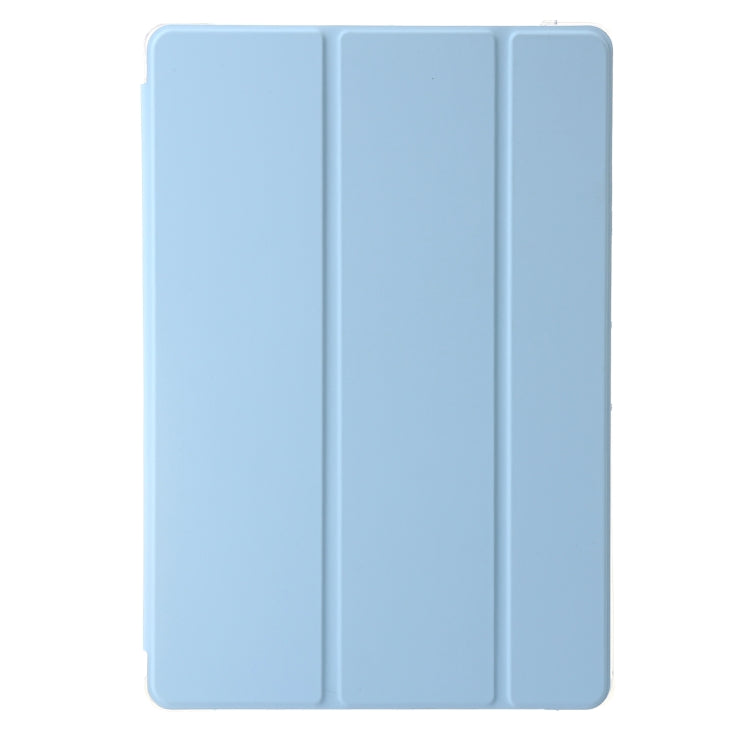 For Samsung Galaxy Tab S10 Ultra 3-Fold Clear Acrylic Leather Tablet Case(Ice Blue) - Tab S10 Ultra Cases by PMC Jewellery | Online Shopping South Africa | PMC Jewellery | Buy Now Pay Later Mobicred