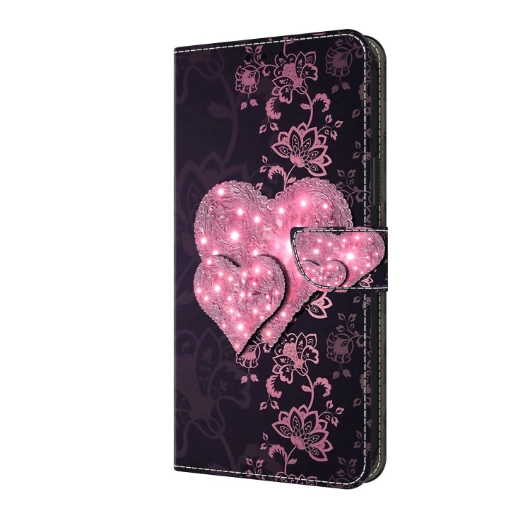 For Motorola Moto G04 Crystal 3D Shockproof Protective Leather Phone Case(Lace Love) - Motorola Cases by PMC Jewellery | Online Shopping South Africa | PMC Jewellery | Buy Now Pay Later Mobicred