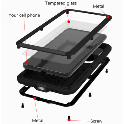 For Huawei Mate 60 Pro / 60 Pro+ LOVE MEI Metal Shockproof Life Waterproof Dustproof Phone Case(Black) - Huawei Cases by LOVE MEI | Online Shopping South Africa | PMC Jewellery