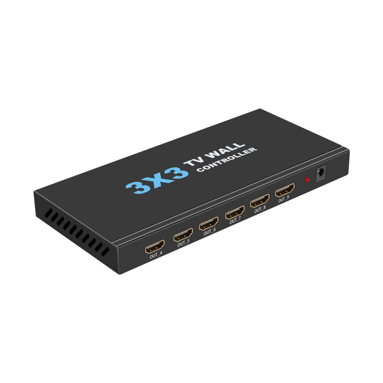 NK-330 3x3 4K 9 Screen HDMI DVI TV Video Wall Controller Splitter Multi Video Screen Processor Splicer, Plug Type:AU Plug(Black) - Splitter by PMC Jewellery | Online Shopping South Africa | PMC Jewellery | Buy Now Pay Later Mobicred