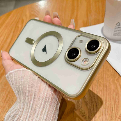 For iPhone 15 MagSafe Magnetic Frosted TPU Phone Case(Gold) - iPhone 15 Cases by PMC Jewellery | Online Shopping South Africa | PMC Jewellery