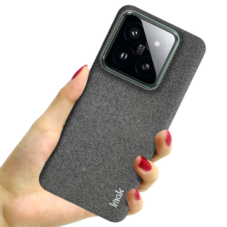 For Xiaomi 14 Pro 5G imak Ruiyi Series Cloth Texture PU + PC Phone Case(Dark Grey) - 14 Pro Cases by imak | Online Shopping South Africa | PMC Jewellery | Buy Now Pay Later Mobicred