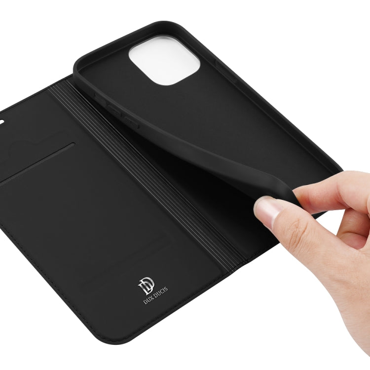 For iPhone 12 / 12 Pro DUX DUCIS Skin Pro Series Horizontal Flip PU + TPU Leather Case, with Holder & Card Slots(Black) - iPhone 12 / 12 Pro Cases by DUX DUCIS | Online Shopping South Africa | PMC Jewellery | Buy Now Pay Later Mobicred