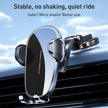 D6 Mechanical Locking Wireless Fast Charging Air Outlet Car Holder, Style:Standard - Wireless Charger Holders by PMC Jewellery | Online Shopping South Africa | PMC Jewellery | Buy Now Pay Later Mobicred