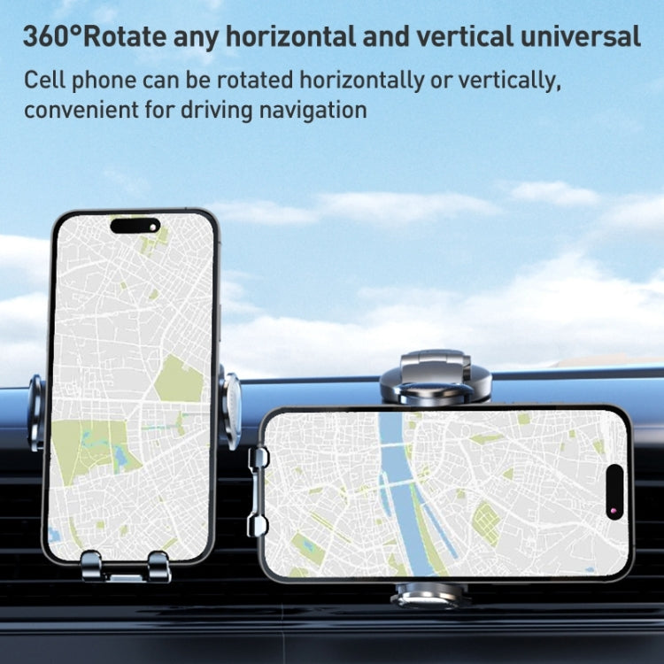 D6 Mechanical Locking Wireless Fast Charging Air Outlet Car Holder, Style:Strong Suction Cup Version - Wireless Charger Holders by PMC Jewellery | Online Shopping South Africa | PMC Jewellery | Buy Now Pay Later Mobicred