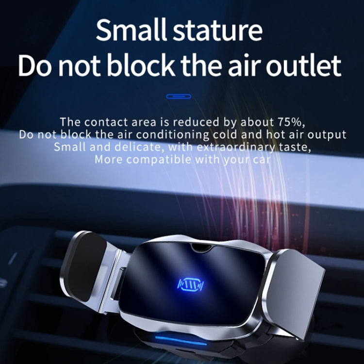 D7 Infrared lnduction Wireless Fast Charging Air Outlet Car Holder(Silver) - Wireless Charger Holders by PMC Jewellery | Online Shopping South Africa | PMC Jewellery | Buy Now Pay Later Mobicred