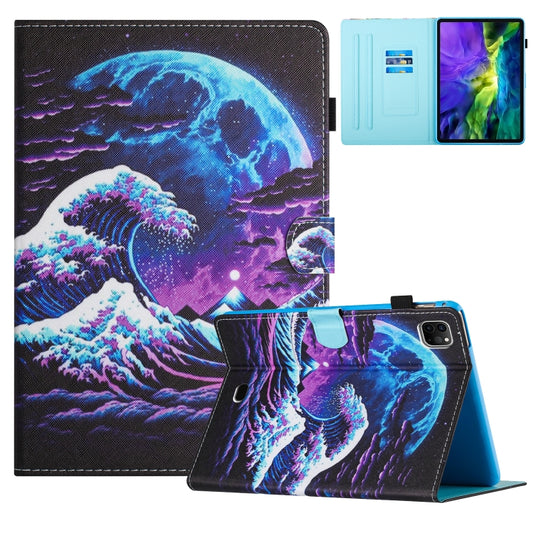 For iPad Pro 11 2024 Colored Drawing Stitching Leather Tablet Smart Case(Sea Wave) - iPad Pro 11 2024 Cases by PMC Jewellery | Online Shopping South Africa | PMC Jewellery | Buy Now Pay Later Mobicred