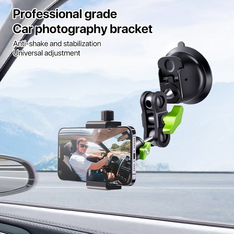 Single Suction Cup Pea Clamp Arm Holder 23cm with Metal Phone Clamp - Car Holders by PMC Jewellery | Online Shopping South Africa | PMC Jewellery | Buy Now Pay Later Mobicred