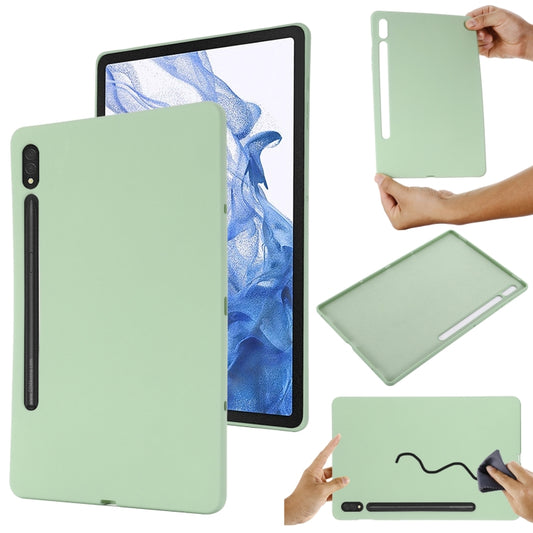 For Samsung Galaxy Tab S9 Ultra / S10 Ultra Pure Color Liquid Silicone Shockproof Tablet Case(Green) - Galaxy Tab S9 Ultra Cases by PMC Jewellery | Online Shopping South Africa | PMC Jewellery | Buy Now Pay Later Mobicred