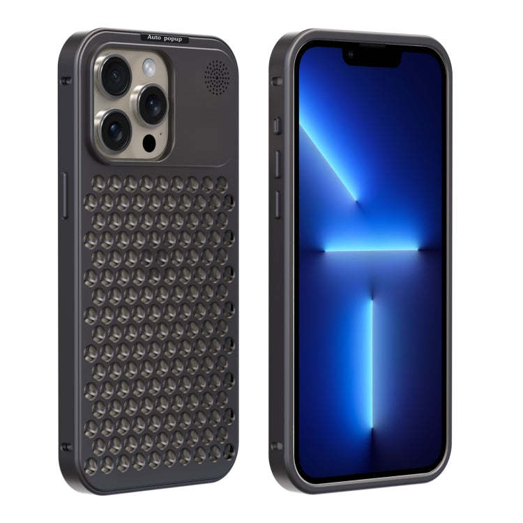 For iPhone 12 Pro Max R-JUST RJ58 Aromatherapy Metal Cooling Phone Case(Grey) - iPhone 12 Pro Max Cases by R-JUST | Online Shopping South Africa | PMC Jewellery