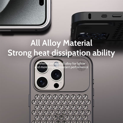For iPhone 15 Plus R-JUST RJ58 Aromatherapy Metal Cooling Phone Case(Black) - iPhone 15 Plus Cases by R-JUST | Online Shopping South Africa | PMC Jewellery