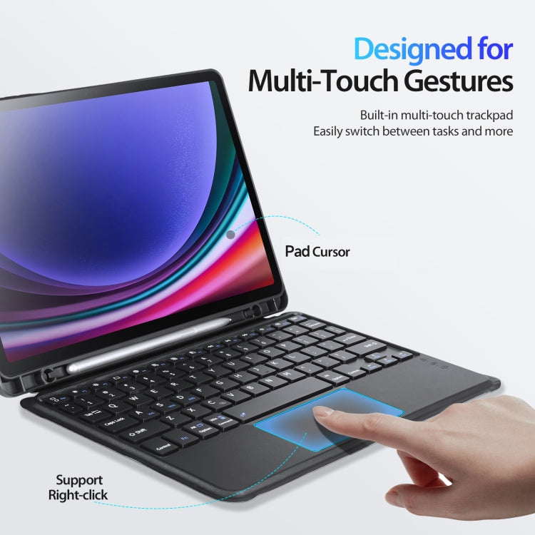 For Samsung Galaxy Tab S9 DUX DUCIS DK Floating Magnetic Keyboard Leather Tablet Case with Holder(Black) - Samsung Keyboard by DUX DUCIS | Online Shopping South Africa | PMC Jewellery