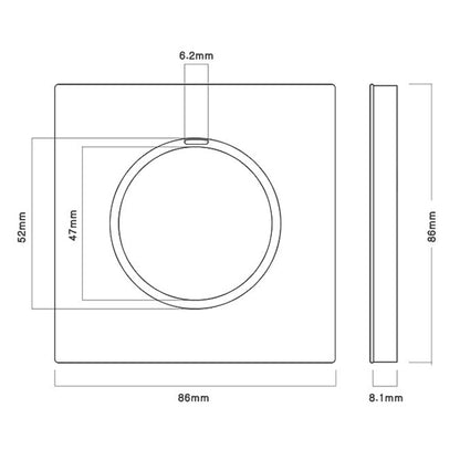 86mm Gray Aluminum Wire Drawing LED Switch Panel, Style:Triple Open Dual Control - Switch by PMC Jewellery | Online Shopping South Africa | PMC Jewellery | Buy Now Pay Later Mobicred