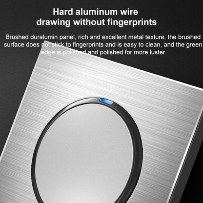 86mm Gray Aluminum Wire Drawing LED Switch Panel, Style:Triple Open Dual Control - Switch by PMC Jewellery | Online Shopping South Africa | PMC Jewellery | Buy Now Pay Later Mobicred