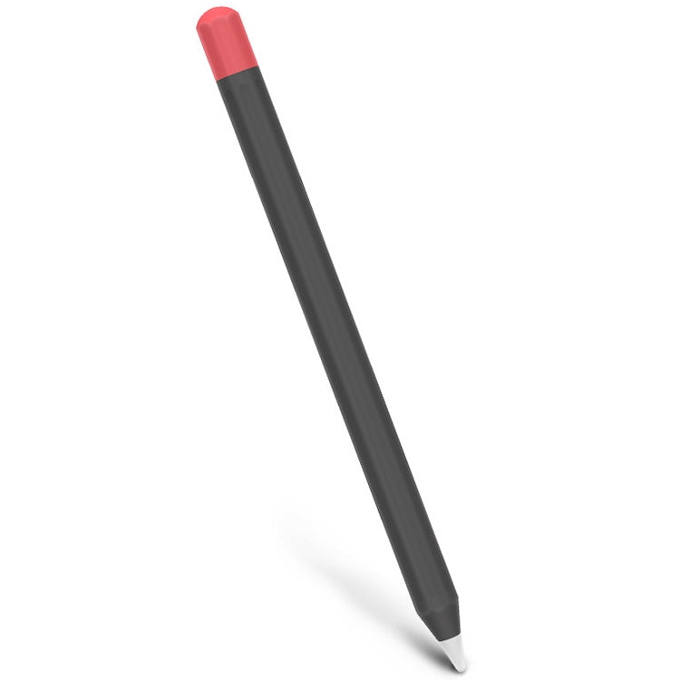 For Apple Pencil 2 Stylus Touch Pen Split Contrast Color Silicone Protective Case(Classic Red and Black) - Pencil Accessories by PMC Jewellery | Online Shopping South Africa | PMC Jewellery | Buy Now Pay Later Mobicred