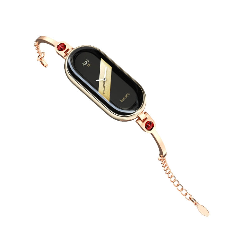 For Xiaomi Mi Band 8 Mijobs Ruyi Beauty Bracelet Watch Band(Rose Gold Red) - Watch Bands by MIJOBS | Online Shopping South Africa | PMC Jewellery