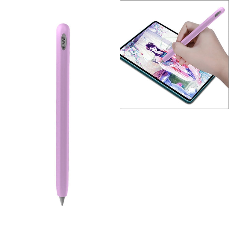 For Huawei M-pencil Stylus Touch Pen Integrated Non-slip Silicone Protective Cover(Light Purple) - Pencil Accessories by PMC Jewellery | Online Shopping South Africa | PMC Jewellery | Buy Now Pay Later Mobicred