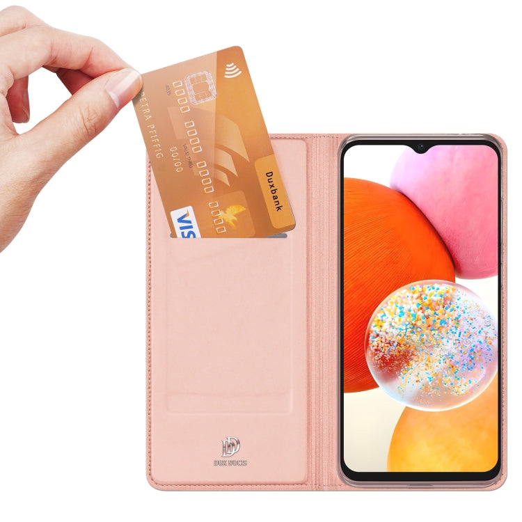 For Samsung Galaxy A15 5G / 4G DUX DUCIS Skin Pro Series Flip Leather Phone Case(Pink) - Galaxy Phone Cases by DUX DUCIS | Online Shopping South Africa | PMC Jewellery | Buy Now Pay Later Mobicred