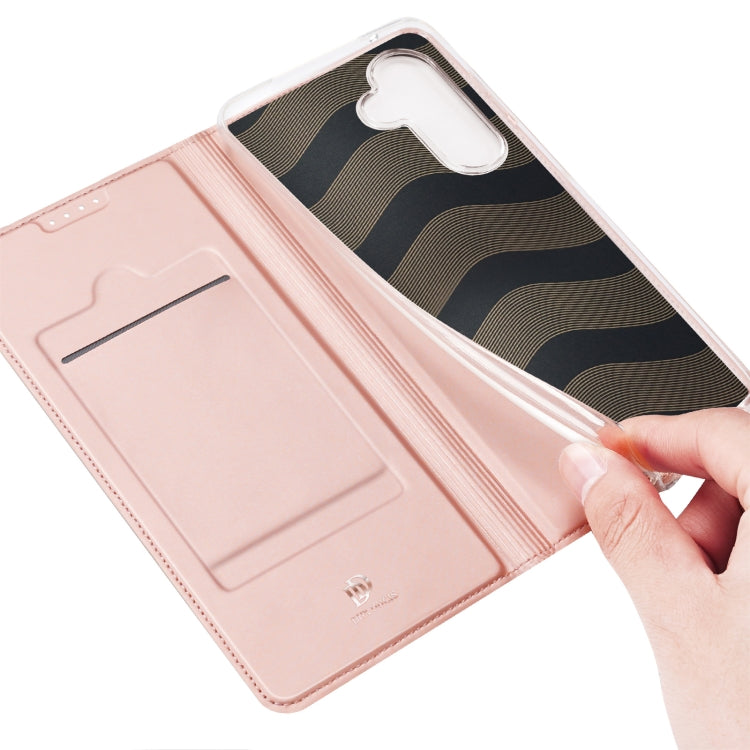 For Samsung Galaxy A35 5G DUX DUCIS Skin Pro Series Flip Leather Phone Case(Pink) - Galaxy Phone Cases by DUX DUCIS | Online Shopping South Africa | PMC Jewellery | Buy Now Pay Later Mobicred