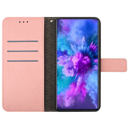 For Motorola Moto G Power 5G 2024 Rhombic Grid Texture Leather Phone Case(Pink) - Motorola Cases by PMC Jewellery | Online Shopping South Africa | PMC Jewellery | Buy Now Pay Later Mobicred