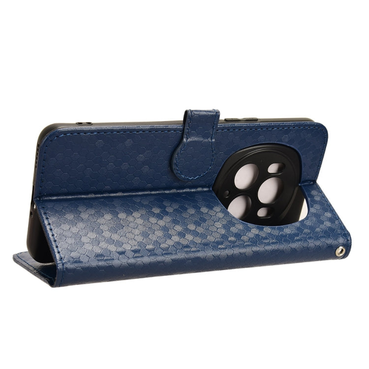 For Honor Magic6 Pro Honeycomb Dot Texture Leather Phone Case(Blue) - Honor Cases by PMC Jewellery | Online Shopping South Africa | PMC Jewellery | Buy Now Pay Later Mobicred