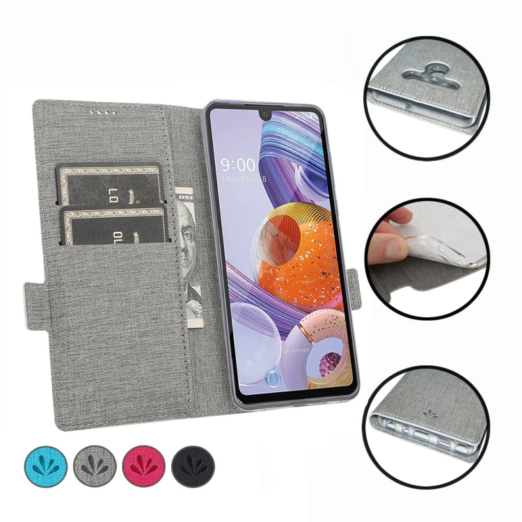 For LG Stylo 6 ViLi Side Button Magnetic Suction Type Shockproof TPU + PU Horizontal Flip Protective Case with Card Slot & Holder & Wallet(Blue) - LG by ViLi | Online Shopping South Africa | PMC Jewellery | Buy Now Pay Later Mobicred