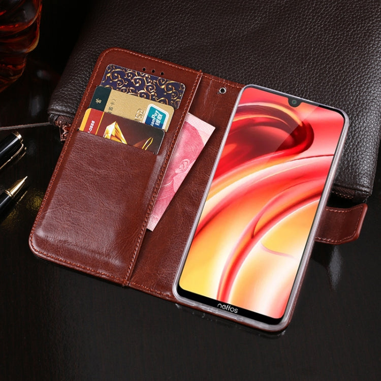 For TP-Link Neffos C9s idewei Crazy Horse Texture Horizontal Flip Leather Case with Holder & Card Slots & Wallet(Brown) - More Brand by idewei | Online Shopping South Africa | PMC Jewellery | Buy Now Pay Later Mobicred