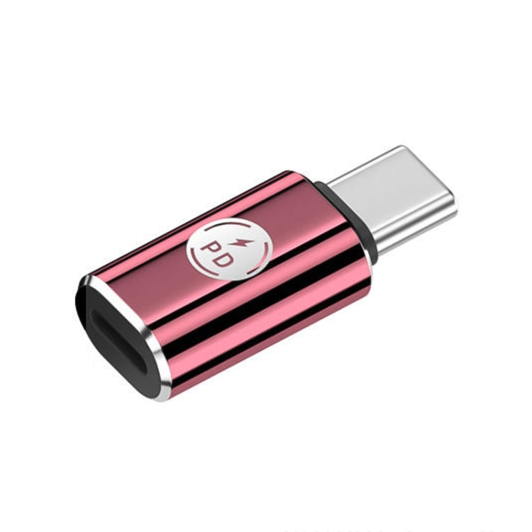 PD27W USB-C / Type-C to 8 Pin Adapter(Rose Red) - Converter & Adapter by PMC Jewellery | Online Shopping South Africa | PMC Jewellery | Buy Now Pay Later Mobicred