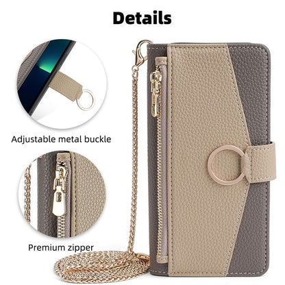 For Xiaomi Redmi Note 13 4G Crossbody Litchi Texture Leather Phone Case(Grey) - Note 13 Cases by PMC Jewellery | Online Shopping South Africa | PMC Jewellery | Buy Now Pay Later Mobicred