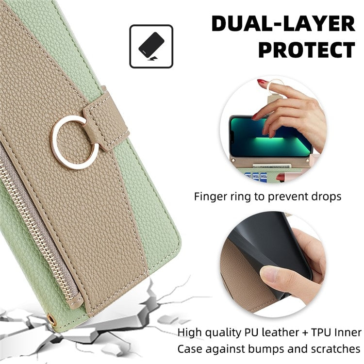 For Samsung Galaxy S24 5G Crossbody Litchi Texture Leather Phone Case(Green) - Galaxy S24 5G Cases by PMC Jewellery | Online Shopping South Africa | PMC Jewellery | Buy Now Pay Later Mobicred