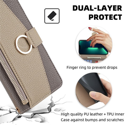 For Samsung Galaxy S24 5G Crossbody Litchi Texture Leather Phone Case(Grey) - Galaxy S24 5G Cases by PMC Jewellery | Online Shopping South Africa | PMC Jewellery | Buy Now Pay Later Mobicred