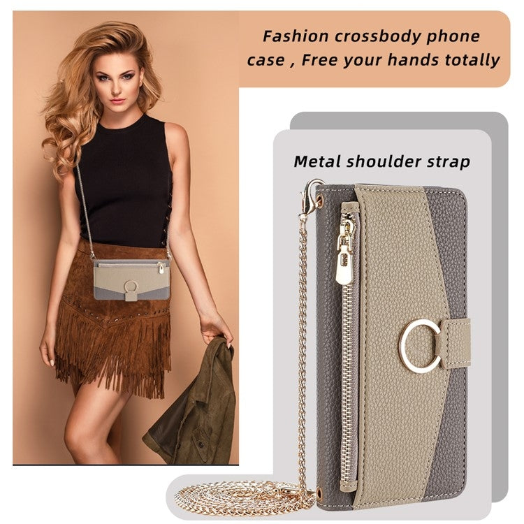 For Samsung Galaxy S24 5G Crossbody Litchi Texture Leather Phone Case(Grey) - Galaxy S24 5G Cases by PMC Jewellery | Online Shopping South Africa | PMC Jewellery | Buy Now Pay Later Mobicred