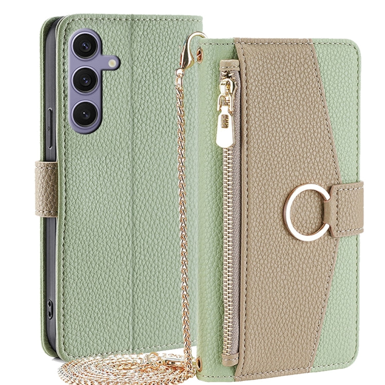 For Samsung Galaxy S24+ 5G Crossbody Litchi Texture Leather Phone Case(Green) - Galaxy S24+ 5G Cases by PMC Jewellery | Online Shopping South Africa | PMC Jewellery | Buy Now Pay Later Mobicred