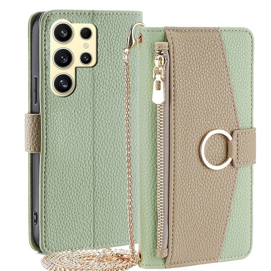 For Samsung Galaxy S24 Ultra 5G Crossbody Litchi Texture Leather Phone Case(Green) - Galaxy S24 Ultra 5G Cases by PMC Jewellery | Online Shopping South Africa | PMC Jewellery | Buy Now Pay Later Mobicred