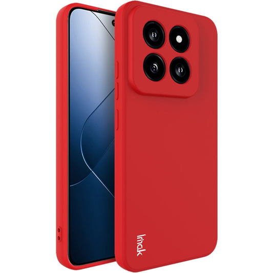 For Xiaomi 14 Pro 5G imak UC-4 Series Straight Edge TPU Phone Case(Red) - 14 Pro Cases by imak | Online Shopping South Africa | PMC Jewellery | Buy Now Pay Later Mobicred