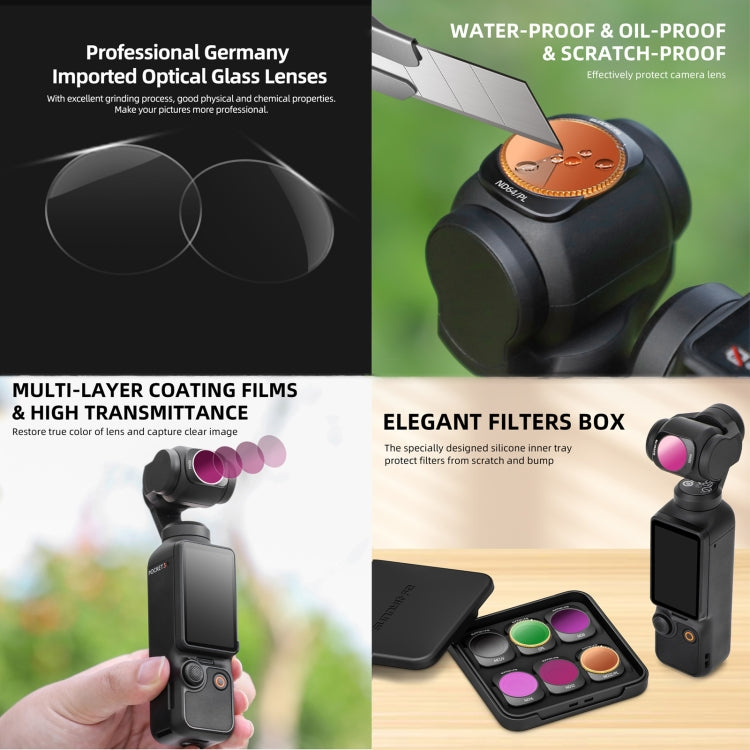 For DJI OSMO Pocket 3 Sunnylife Camera Lens Filter, Filter:4 in 1 MCUV CPL ND32/64 - Lens Accessories by Sunnylife | Online Shopping South Africa | PMC Jewellery | Buy Now Pay Later Mobicred